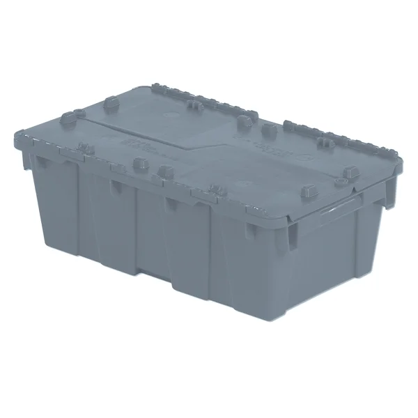 Distribution Container - Polyethylene - 19-7/10" x 11-4/5" x 7-3/10" - 0.7 cu ft - Grey