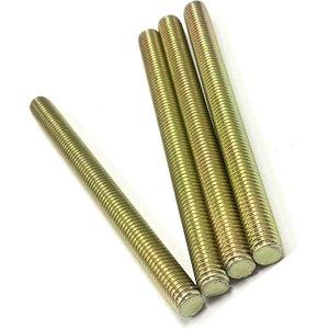 5/16" - 18 X 2 1/2" FULLY THREADED STRAIGHT ROD SAE J429 GR 8 ZINC TRIVALENT YELLOW