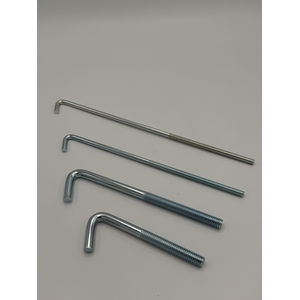 1/2" - 13 X 10" HOLD DOWN 60 DEGREE HOOK BOLT 120K PSI TENSILE STEEL ZINC TRIVALENT CLEAR PER PRINT