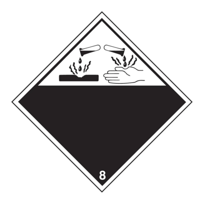 Corrosive Placard - 10-3/4" x 10-3/4" - Plastic - Class 8