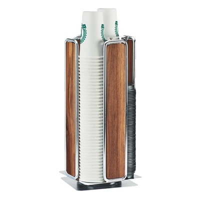 Cal-Mil 3709-49 8-1/4"W x 8-1/4"D x 18"H Mid-Century Cup/Lid Organizer
