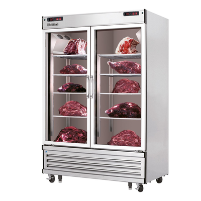 Everest EDA2 Dry Ager and Thawing Refrigerator 2 Glass Door, 115v, NSF - 50 cu. ft.