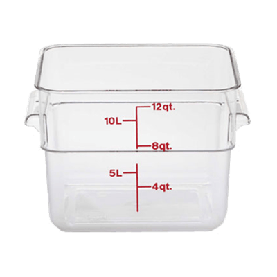 Cambro 12SFSCW135 Camwear 12 qt. Clear CamSquare Containers