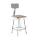 NPS 6324B NPS® 24" Heavy Duty Square Seat Steel Stool with Backr