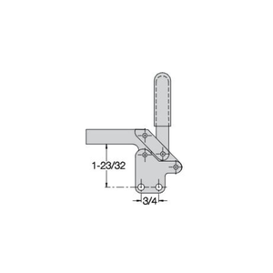 Carr Lane CL-202-TC High Arm Toggle Clamp, Open Arm, Straight Base -Steel (625lbs)