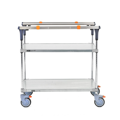 Metro MS1836-FGFG PrepMate MultiStation 36" Prep Station, Solid Galvanized top and bottom shelves with Chrome posts