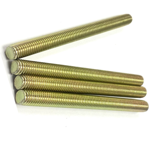 1/4" - 20 X 12" FULLY THREADED STRAIGHT ROD SAE J429 GR 8 ZINC TRIVALENT YELLOW