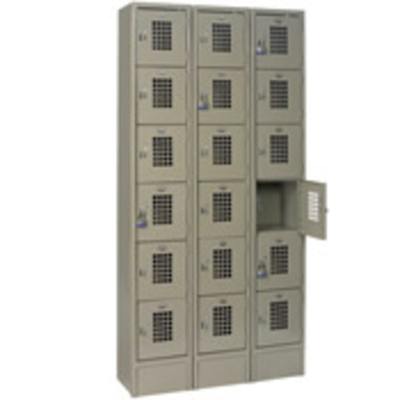 Win-Holt Six Tier Lockers, 3 Column Locker