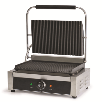 Global Solutions GS1621 Panini/Sandwich Grill with Grooved Plate