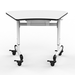 LUXOR MBS-DESK Height-Adjustable Trapezoid Student Desk with Dra