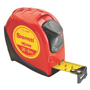 STARRETT KTX1-26ME-N Exact 1'' x 26' (8m) English/Metric Pocket Tape