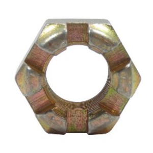 1" - 14 SLOTTED HEX NUT SAE J995 GR 5 ZINC YELLOW