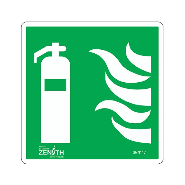Fire Extinguisher Sign - 6" x 6" - Vinyl - Pictogram