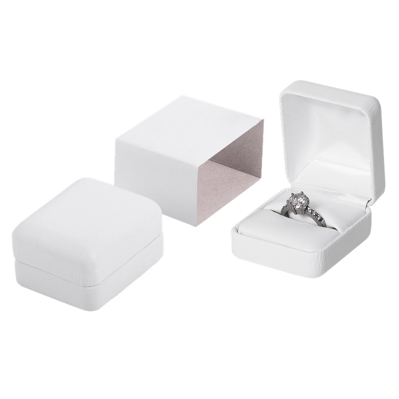 Rocket Jewelry Packaging and Displays LEATHERETTE RING BOX NO PRINT