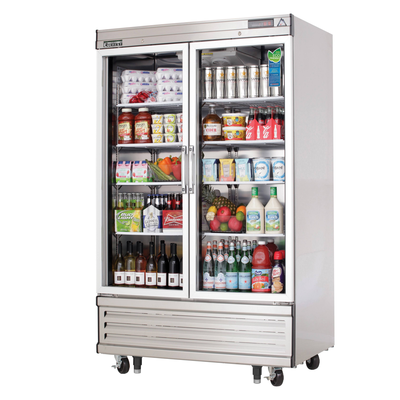 Everest EBGNR2 Reach-In Refrigerator 2 Glass Doors, 115v, NSF - 33 cu. ft.
