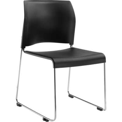 NPS 8810-11-10 NPS® 8800 Series Black Cafetorium Plastic Stack Chair