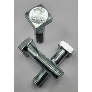 3/4" - 10 X 3" SQUARE HEAD BOLT A307 GR A ZINC CLEAR