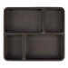 Cook's 447SS Brown Stackable 4-Compartment Flex Tray