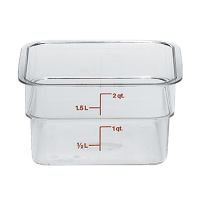 Cambro Camwear 2 qt. Clear CamSquare Containers