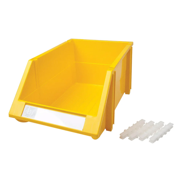 Stack & Hang Bin - Plastic - 8-3/16" x 14" x 6-3/16" - 40 lb Capacity - Yellow