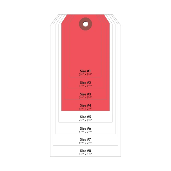 #4 Cardstock Tag - Red
