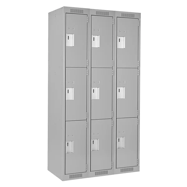 Locker - Steel - Riveted - Economy - 36" x 18" x 72" - 3 Tier - 9 Door