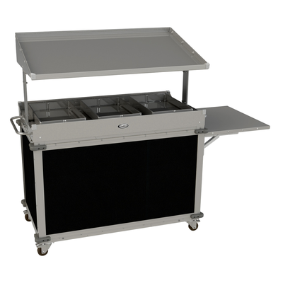 Cadco CBC-GG-B3-L6 MobileServ® Standard Grab & Go Merchandising Cart Large 1-Sided Grab & Go Shelf On Top