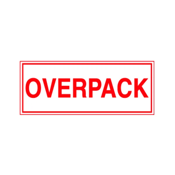 Overpack Label - 2" x 5" - Red