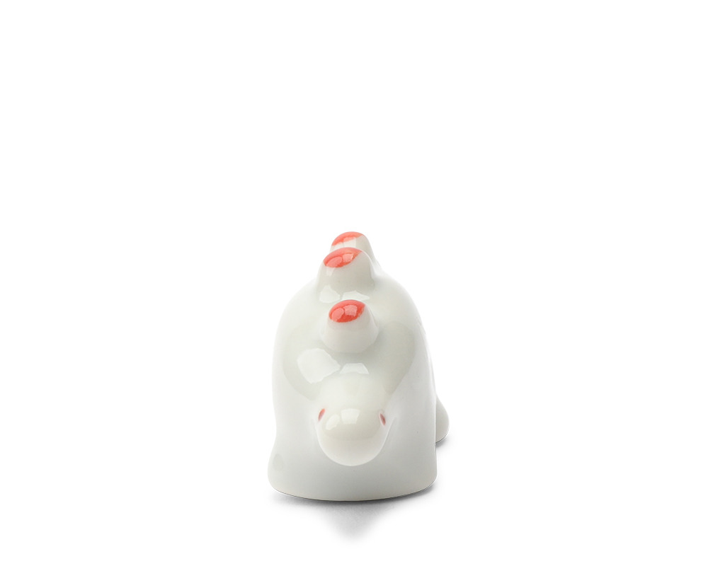 Chopstick Rest Stegosaurus White Red