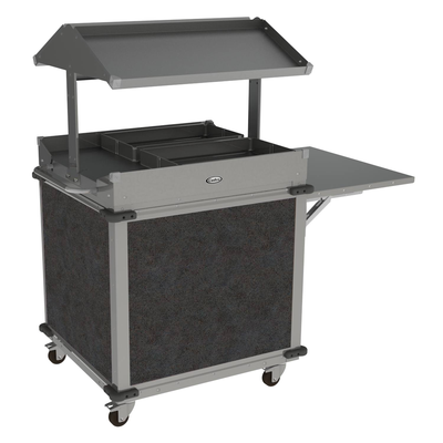 Cadco CBC-GG-B2-L3 MobileServ® Standard Grab & Go Merchandising Cart 2-Sided Grab & Go Shelf On Top