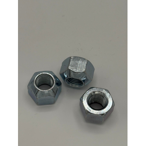 9/16" - 18 HEX WHEEL NUT 90 DEGREE FACE SAE J995 GR 8 10B21 ZINC TRIVALENT CLEAR PER PRINT