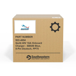 QuiQ 48V 18A Onboard Charger - SBS50 Blue, 8-Pin Deutsch, PP75