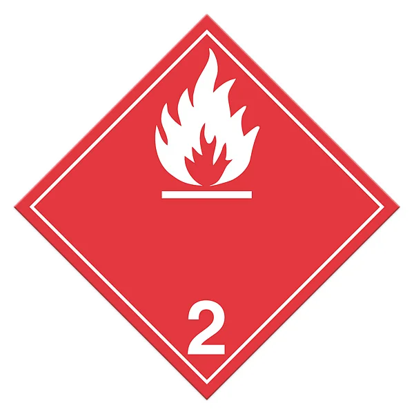 Flammable Gas Placard - 10-3/4" x 10-3/4" - Tagboard - Class 2.1