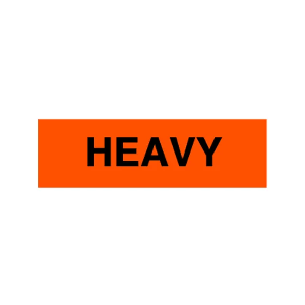 Heavy Label - 2" x 5" - Fluorescent Red
