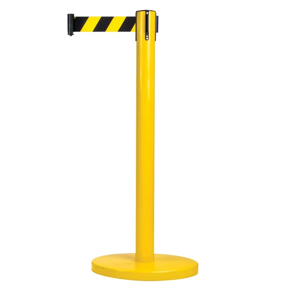 Free-Standing Crowd Control Barrier - 7' Black/Yellow Striped Tape