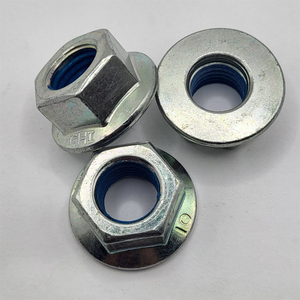 M16 - 2 DIN 6923 SCOTCH GRIP PATCH HEX FLANGE NUT CLASS 10 ZINC TRIVALENT CLEAR PER PRINT