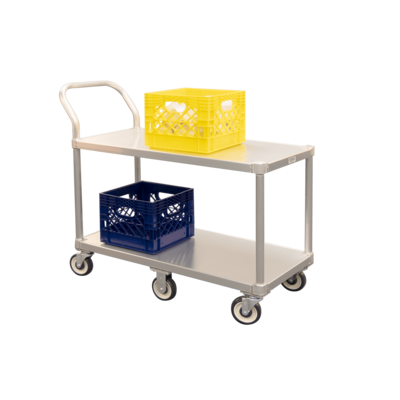 New Age 1490 2-Level Aluminum Utility Cart, 800 LB Capacity