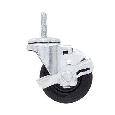 Metro 3TMB 3" Resilient Rubber Swivel/Brake Low Profile Caster for Super Erecta Industrial Wire Shelving Racks