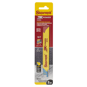 STARRETT B618-2 Metal Cut 6'' x 3/4 x .035 x 18T, 3X POWER, 2 Pack