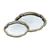 Vollrath 47265 Odyssey Gold Trim Oval Tray