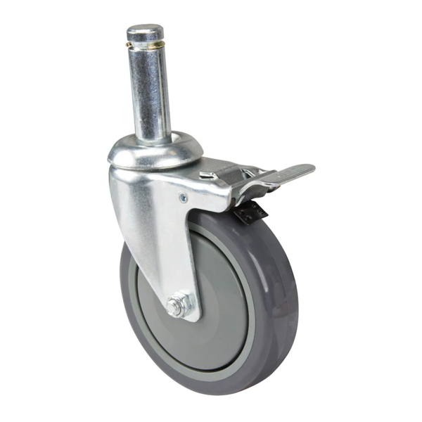 Caster - Chromate Wire Shelving - 5" - Swivel with Brake - 250 lb Capacity