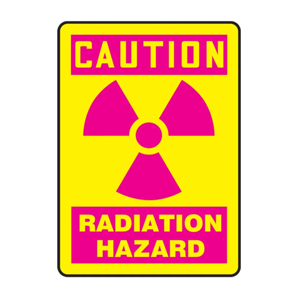 Radiation Hazard Sign - 10" x 14" - Plastic - English