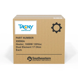 Tacony - X9590A - Heater, 1800W 120Vac Dual Element 17 Ohm Each