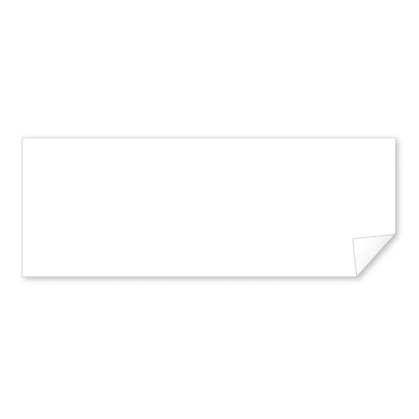 Plain Label - 1-1/2" x 4" Rectangle - White