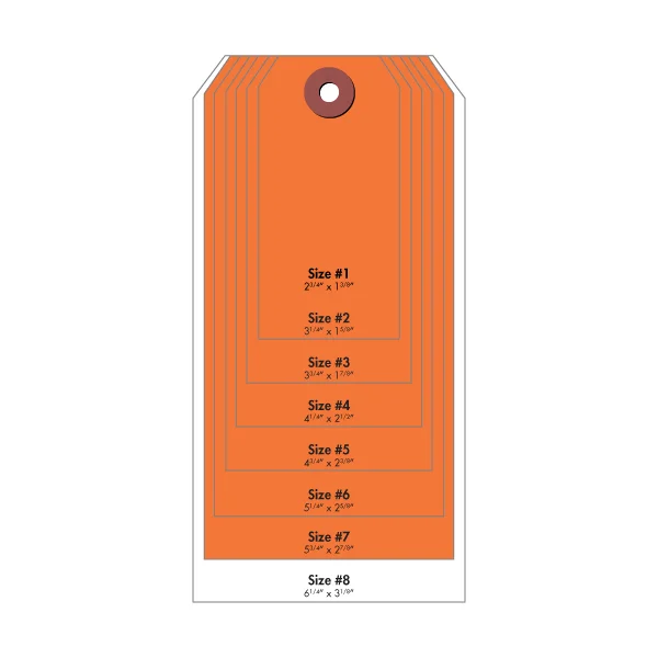 #7 Cardstock Tag - Orange