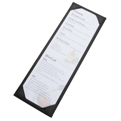 Winco LMS-414BK Single Menu Cover