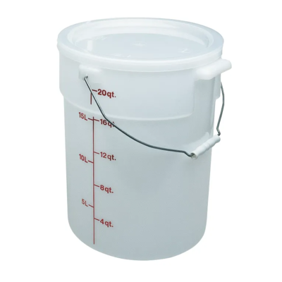 Cambro PWB22148 White Handwash Pail w/Bail