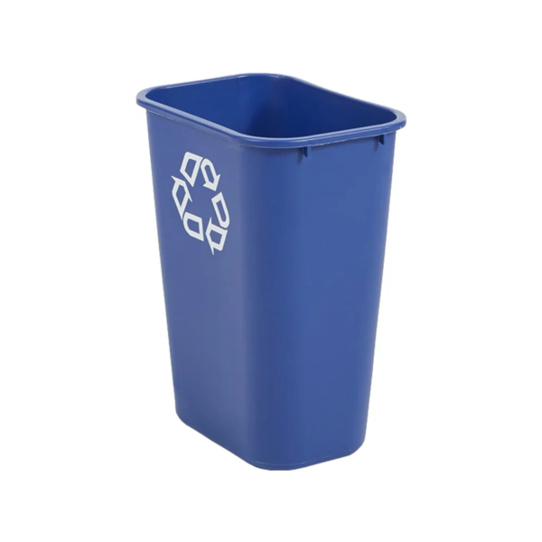 Deskside Recycling Container - 41 Quart - Blue