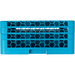 Carlisle RG25-314 25-Compartment Blue Glass Rack with 3 Blue Ext