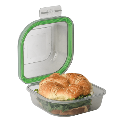 MyGo Sandwich-Sized Compartment Container, 5-1/2" X 5-1/2" X 3-1
